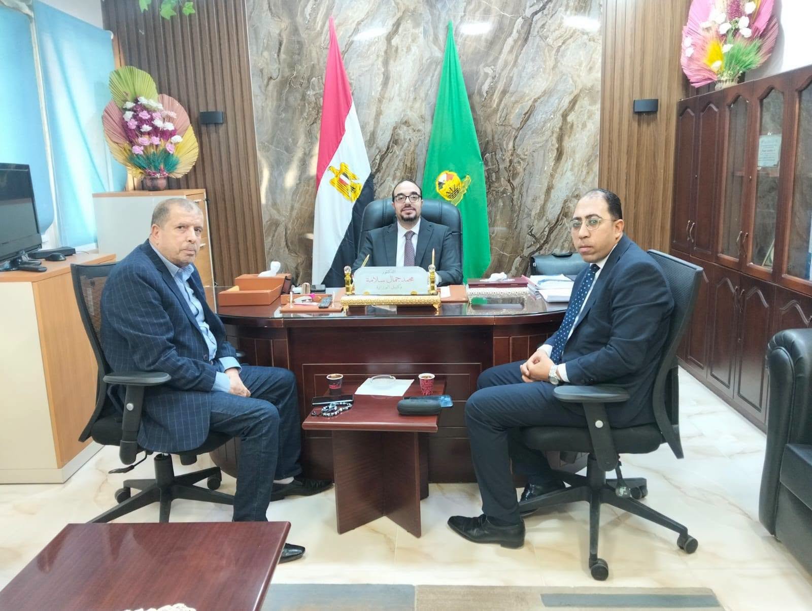 وكيل وزارة الصحة بالفيوم يستقبل النائب بسام الصواف